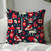 カナダのクリスマス冬のムースパターン クッション