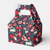 カナダのクリスマス冬のムースパターン フェイバーボックス (正面サイド)
