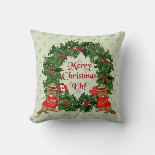 カナダのクリスマス クッション (正面)