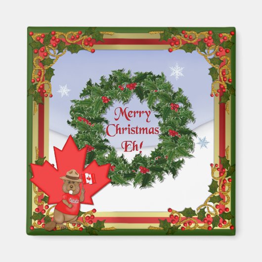 カナダのクリスマス マグネット (正面)