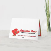 カナダのクリスマス – No Verse シーズンカード (裏面)