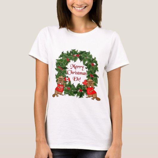 カナダのクリスマス Tシャツ (正面)