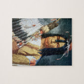 カナダのクリー族の人々のネイティブアメリカンの責任者 ジグソーパズル (横)