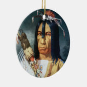 カナダのクリー族の人々のネイティブアメリカンの責任者 セラミックオーナメント (右)