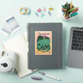 カナダのクレーター湖の旅行ポスター シール (iPadカバー)