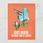 カナダのグロスモーン国立公園の地図 ポストカード (正面)
