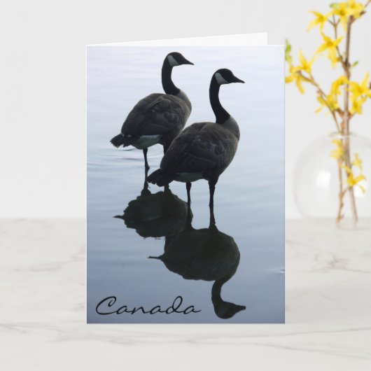 カナダのグースカードカナダのグリーティングカード カード (黄色い花)