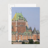 カナダのケベック市のシャトー・フロンテナック。 ポストカード (正面/裏面)