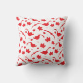 カナダのゲーゼとメープル離れの – カナダ国旗の赤。 クッション (裏面)