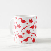 カナダのゲーゼとメープル離れの – カナダ国旗の赤。 コーヒーマグカップ (正面左)