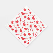 カナダのゲーゼとメープル離れの – カナダ国旗の赤。 スタンダードランチョンナプキン (角)