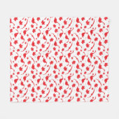 カナダのゲーゼとメープル離れの – カナダ国旗の赤。 フリースブランケット (正面(横))