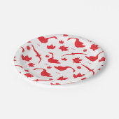 カナダのゲーゼとメープル離れの – カナダ国旗の赤。 ペーパープレート (アングル)