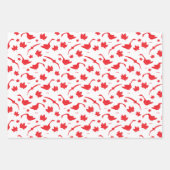 カナダのゲーゼとメープル離れの – カナダ国旗の赤。 ラッピングペーパーシート (正面2)