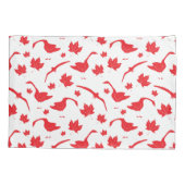 カナダのゲーゼとメープル離れの – カナダ国旗の赤。 枕カバー (裏面)