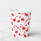 カナダのゲーゼとメープル離れの – カナダ国旗の赤。 紙コップ (裏面)
