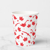 カナダのゲーゼとメープル離れの – カナダ国旗の赤。 紙コップ (右)