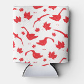 カナダのゲーゼとメープル離れの – カナダ国旗の赤。 缶クーラー (正面)