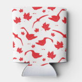 カナダのゲーゼとメープル離れの – カナダ国旗の赤。 缶クーラー (裏面)