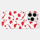 カナダのゲーゼとメープル離れの – カナダ国旗の赤。 Case-Mate iPhoneケース (裏面 (横))