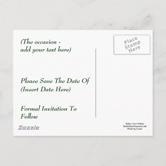 カナダのゲーゼ自然はがきの日付を保存 案内ポストカード (裏面)