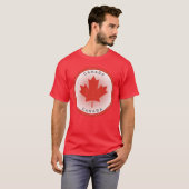 カナダのサクラの葉の円形 Tシャツ (正面フル)