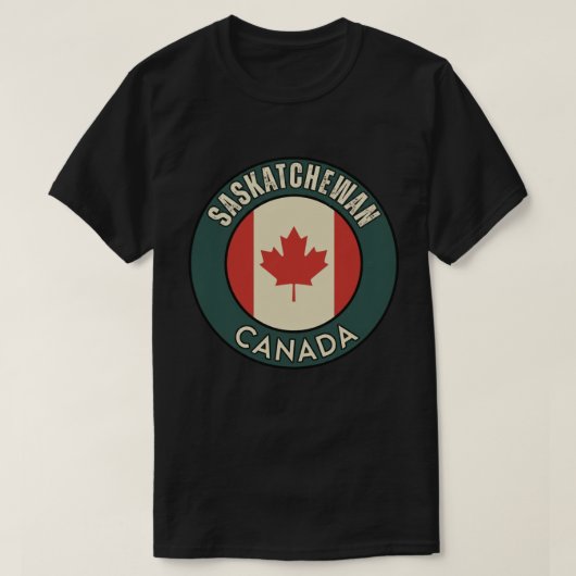 カナダのサスカチュワン州 Tシャツ (デザイン正面)