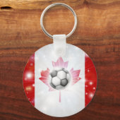 カナダのサッカー国旗 キーホルダー (正面)