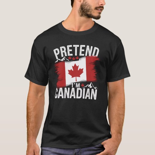 カナダのサトウカエデの葉の旗のふりカナダ人 Tシャツ (正面)