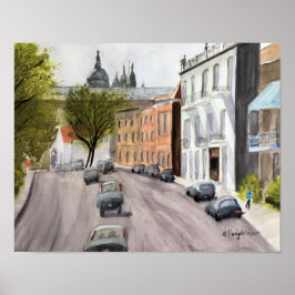 カナダのシーン:モントリオール – 水彩 ポスター