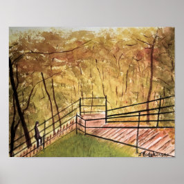 カナダのシーン:モントリオール – 水彩 ポスター