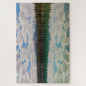 カナダのジャスパーNP名勝アネット湖の反射 ジグソーパズル (縦)