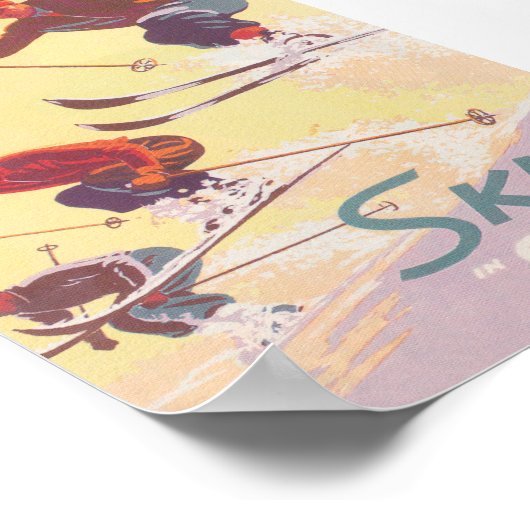 カナダのスキーヴィンテージレトロスキーポスター ポスター (角)