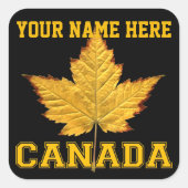 カナダのステッカーカスタマイズ可能な大学カナダのステッカー スクエアシール (正面)