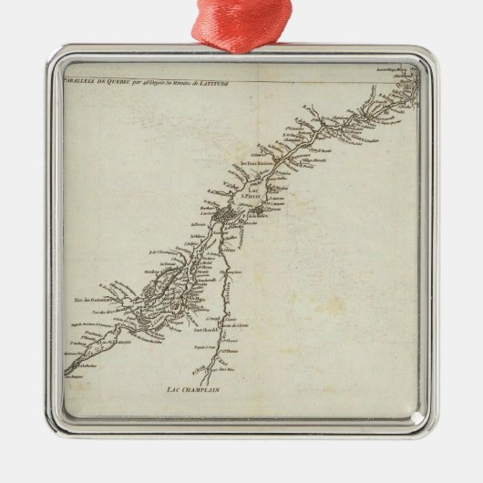 カナダのセントローレンス川 メタルオーナメント (正面)