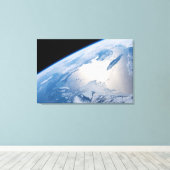 カナダのセントローレンス湾のSunglint。 キャンバスプリント (インサイチュ (ウッドフロア))