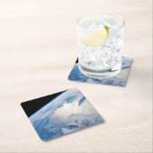 カナダのセントローレンス湾のSunglint。 スクエアペーパーコースター (インサイチュ)