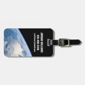 カナダのセントローレンス湾のSunglint。 ラゲッジタグ (正面横)