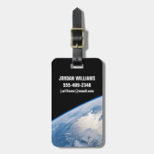 カナダのセントローレンス湾のSunglint。 ラゲッジタグ (正面縦)