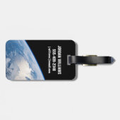 カナダのセントローレンス湾のSunglint。 ラゲッジタグ (裏面横)