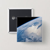 カナダのセントローレンス湾のSunglint。 缶バッジ (正面&裏面)