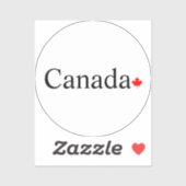 カナダのタイポグラフィで紅楓の葉の丸い シール (シート)