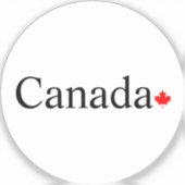 カナダのタイポグラフィで紅楓の葉の丸い シール (正面)