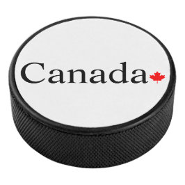 カナダのタイポグラフィと赤楓の葉 アイスホッケーパック