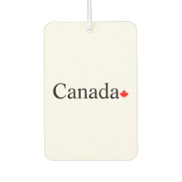 カナダのタイポグラフィと赤楓の葉 カーエアーフレッシュナー