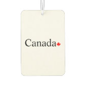 カナダのタイポグラフィと赤楓の葉 カーエアーフレッシュナー (裏面)