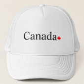 カナダのタイポグラフィと赤楓の葉 キャップ (正面)