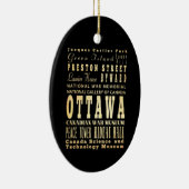 カナダのタイポグラフィの芸術のオタワ都市 セラミックオーナメント (右)