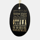 カナダのタイポグラフィの芸術のオタワ都市 セラミックオーナメント (左)