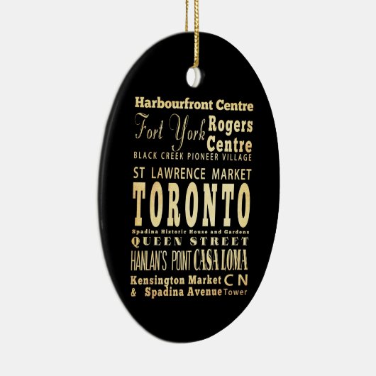 カナダのタイポグラフィの芸術のトロント都市 セラミックオーナメント (右)